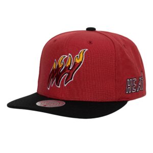 Mitchell & Ness Team Origins Snapback HWC Miami Heat Chapeau Rouge 752929