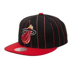 Mitchell & Ness Team Pin Snapback HWC Miami Heat Chapeau Noir 752939