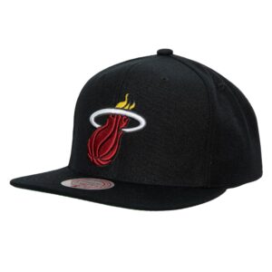 Mitchell & Ness Top Spot Snapback HWC Miami Heat Chapeau Noir 752944