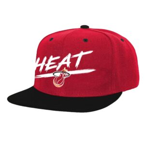 Mitchell & Ness Transcript Snapback HWC Miami Heat Chapeau Vert 751973