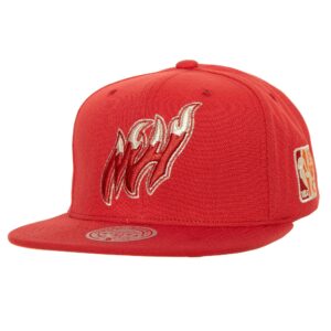Mitchell & Ness Watch Me Shine Snapback HWC Miami Heat Chapeau Crème 751963