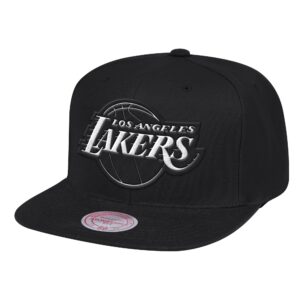 Mitchell & Ness XL BWG Snapback Los Angeles Lakers Chapeau Noir 750350