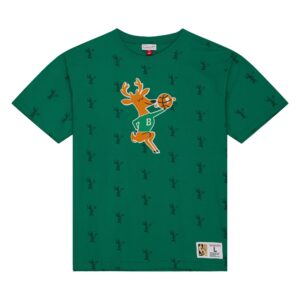 Mitchell & Ness AOP SS Top Milwaukee Bucks T-shirt Jaune 758552