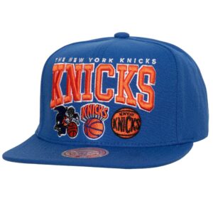 Casquette de baseball Mitchell & Ness Champ Stack Snapback HWC New York Knicks Bleu 765778