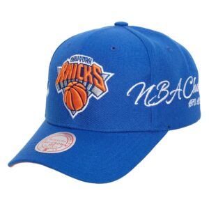Casquette de baseball Mitchell & Ness Champ Wrap Pro Snapback New York Knicks Bleu 766851