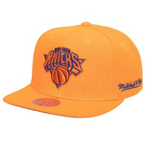Casquette Snapback NBA New York Knicks Mitchell & Ness Christmas Day Orange 765598