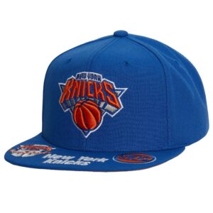 Casquette de baseball Mitchell & Ness Snapback New York Knicks bleu 765626