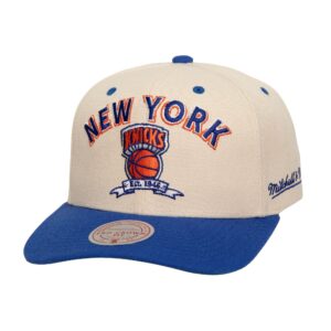 Casquette Mitchell & Ness Legacy Defined Pro Snapback HWC New York Knicks Beige 765578