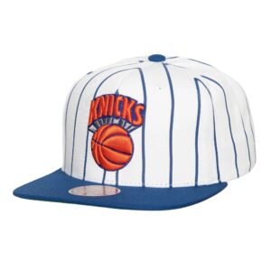 Mitchell & Ness Casquette de baseball rétro à fines rayures Snapback HWC New York Knicks Blanc 765804