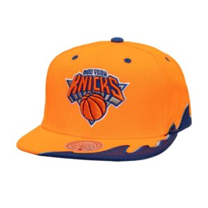 Casquette de baseball Mitchell & Ness Rising Tide Snapback New York Knicks Orange 766717