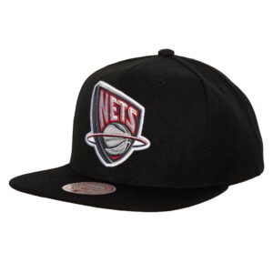 Casquette de baseball Mitchell & Ness Satin Under Snapback HWC New Jersey Nets noir 761187