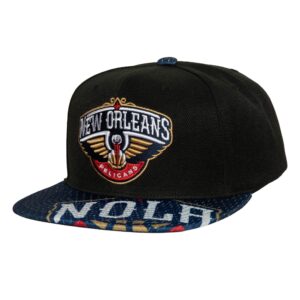 Mitchell & Ness Snapshot Snapback Casquette de baseball des Pélicans de la Nouvelle-Orléans Rouge 764001
