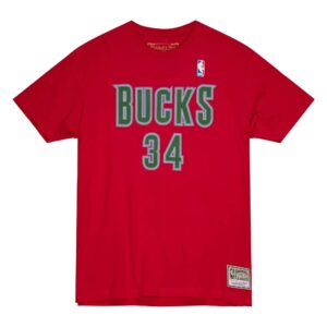 Mitchell & Ness T-shirt traditionnel avec nom et numéro Milwaukee Bucks 1996-97 Ray Allen Brown 760565