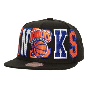Casquette de baseball Mitchell & Ness Varsity Bust Snapback HWC New York Knicks noir 766959