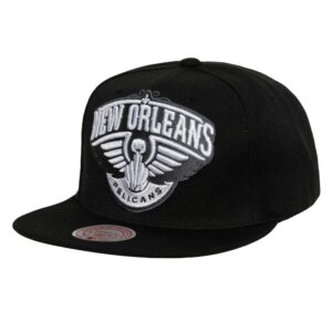 Casquette de baseball Mitchell & Ness XL BWG Snapback New Orleans Pelicans Noir 765538