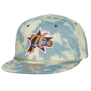 Casquette de baseball Mitchell & Ness Acid Wash Snapback HWC Philadelphia 76ers Gris 770046