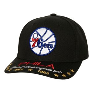 Mitchell & Ness contre le meilleur casquette de baseball Pro Snapback HWC Philadelphia 76ers noir 770235