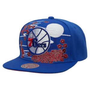 Casquette de baseball Mitchell & Ness Asian Heritage Snapback HWC Philadelphia 76ers Bleu 770068