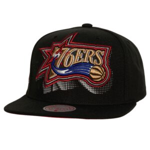 Casquette Mitchell & Ness Big Face 7.0 Snapback HWC Philadelphia 76ers Noir 769898