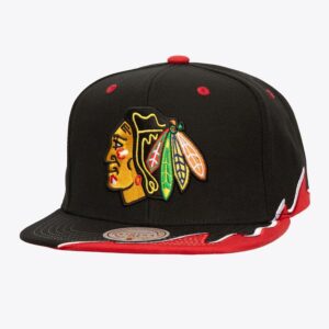 Casquette Snapback Mitchell & Ness Black Chicago Blackhawks Rising Tide OG Noir 772066