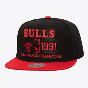 Mitchell & Ness Black Chicago Bulls 1991 NBA Finals Champions Flipside Snapback Hat Noir 772175