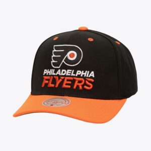 Mitchell & Ness Black Philadelphia Flyers All In 2.0 Pro Crown Snapback Chapeau Noir 772107