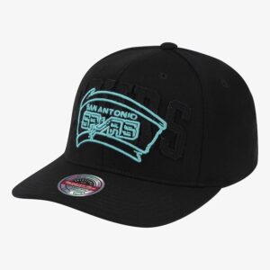 Mitchell & Ness Noir San Antonio Spurs Hardwood Classics Triple-Double Classic Snapback Chapeau Gris 771391