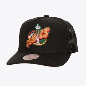 Mitchell & Ness Casquette Snapback Seattle SuperSonics Hardwood Classics Monogram Trucker Noir 771434
