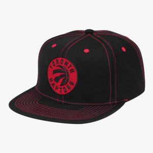 Mitchell & Ness Casquette Snapback noire à coutures contrastées des Raptors de Toronto Noir 771933