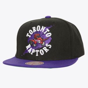 Casquette de baseball Mitchell & Ness noire Toronto Raptors Hardwood Classics Circle Splash Snapback Hat noir 771946