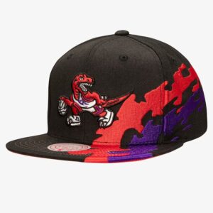 Mitchell & Ness Noir Toronto Raptors Hardwood Classics Happy Trees Snapback Chapeau Gris 771922