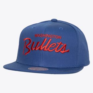 Mitchell & Ness Washington Bullets Hardwood Classics NBA 90's Draft Day Snapback Hat Bleu 772046