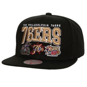 Casquette de baseball Mitchell & Ness Champ Stack Snapback HWC Philadelphia 76ers Vert 769921