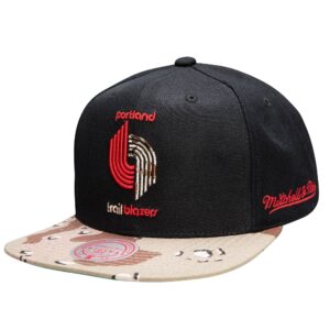 Mitchell & Ness Choco Camo Snapback HWC Portland Trail Blazers Noir 770799