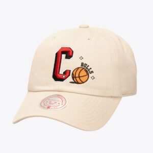 Casquette de baseball Mitchell & Ness crème Chicago Bulls Hardwood Classics Sswagger chapeau réglable crème 772294