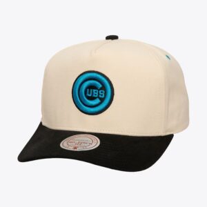 Mitchell & Ness Crème Chicago Cubs Overspray Pro Crown Snapback Chapeau Crème 772416