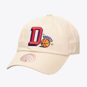 Casquette de baseball Mitchell & Ness crème Denver Nuggets Hardwood Classics Swagger chapeau réglable crème 772336