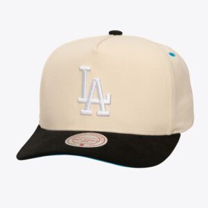 Mitchell & Ness Crème Los Angeles Dodgers Overspray Pro Crown Snapback Chapeau Crème 772149