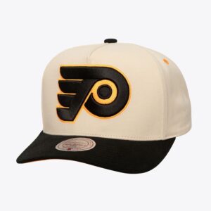 Mitchell & Ness Crème Philadelphia Flyers Overspray Pro Crown Snapback Chapeau Crème 772101