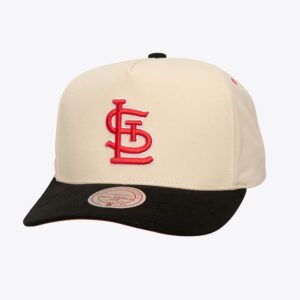 Casquette de baseball crème St. Mitchell & Ness Louis Cardinals Overspray Pro Crown Snapback Hat marron 772246