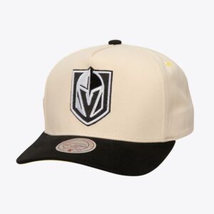 Mitchell & Ness Crème Vegas Golden Knights Overspray Pro Crown Snapback Chapeau Crème 772263
