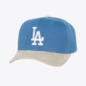 Casquette de baseball Mitchell & Ness Denim Los Angeles Dodgers Cord Pro Snapback Hat gris 772199
