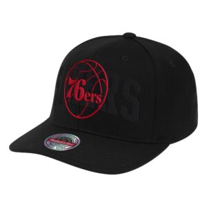 Casquette de baseball Mitchell & Ness Double Triple Classic Red Snapback Philadelphia 76ers Noir 770239