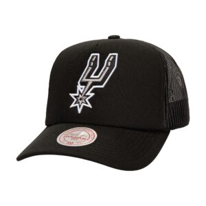 Casquette de baseball Mitchell & Ness Evergreen Trucker Snapback San Antonio Spurs noir 771177