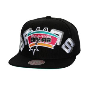 Casquette de baseball Mitchell & Ness Full Frontal Snapback HWC San Antonio Spurs Noir 771173