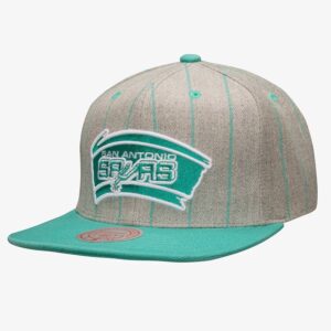 Casquette de baseball Mitchell & Ness gris San Antonio Spurs Hardwood Classics Pin Pop Snapback Hat gris 771423