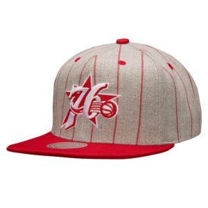 Casquette de baseball Mitchell & Ness Grey Pin Pop Snapback HWC Philadelphia 76ers Gris 770314