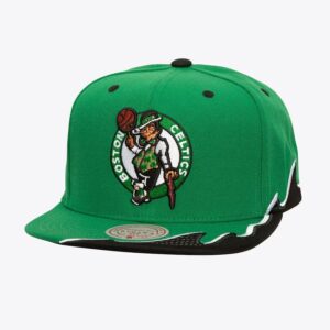 Mitchell & Ness Kelly Green Boston Celtics Rising Tide OG Snapback Chapeau Rose 772305