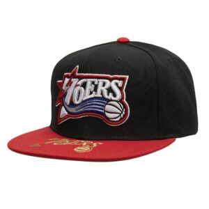 Casquette de baseball Mitchell & Ness Logo Bill Snapback HWC Philadelphia 76ers noir 770189