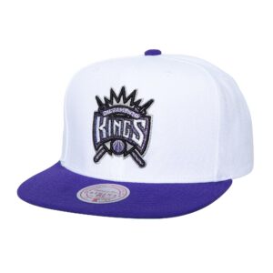 Casquette de baseball Mitchell & Ness Logo Shine Snapback HWC Sacramento Kings blanc 771126